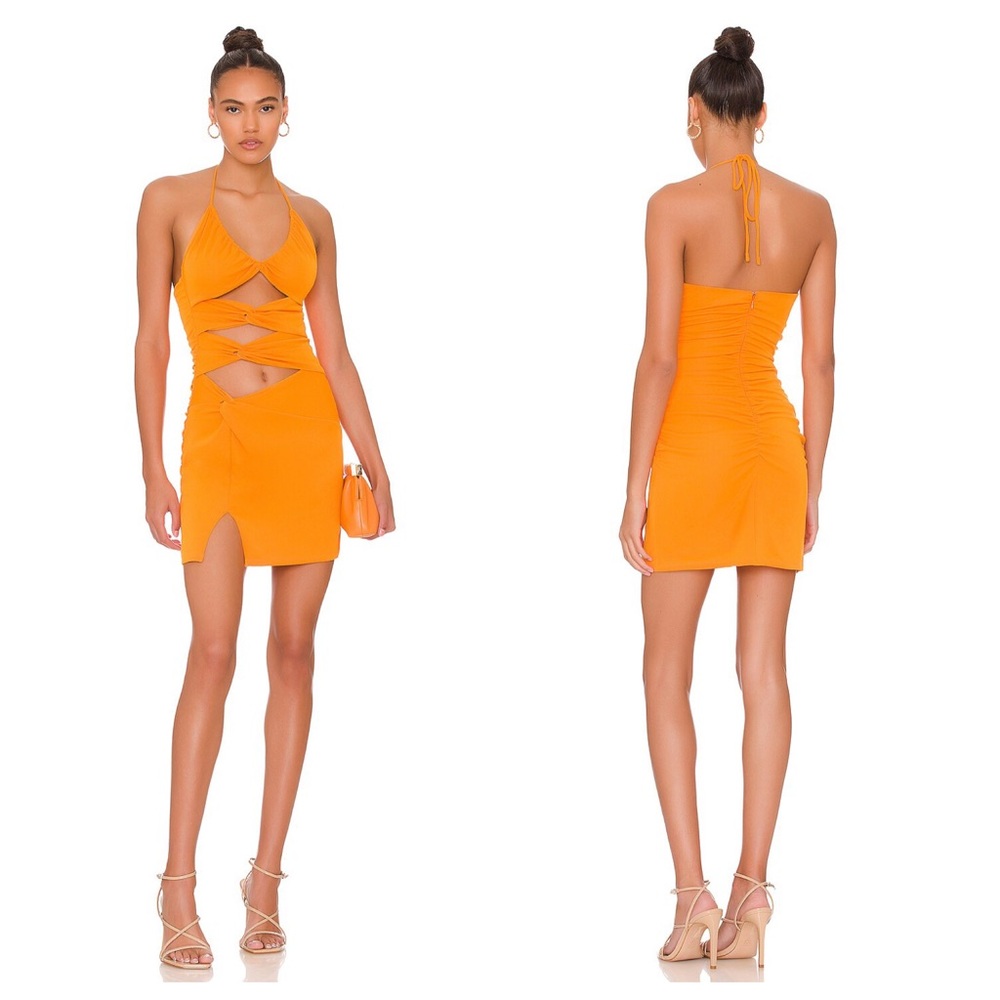 NWT NBD Tanvi Mini Dress Orange XS